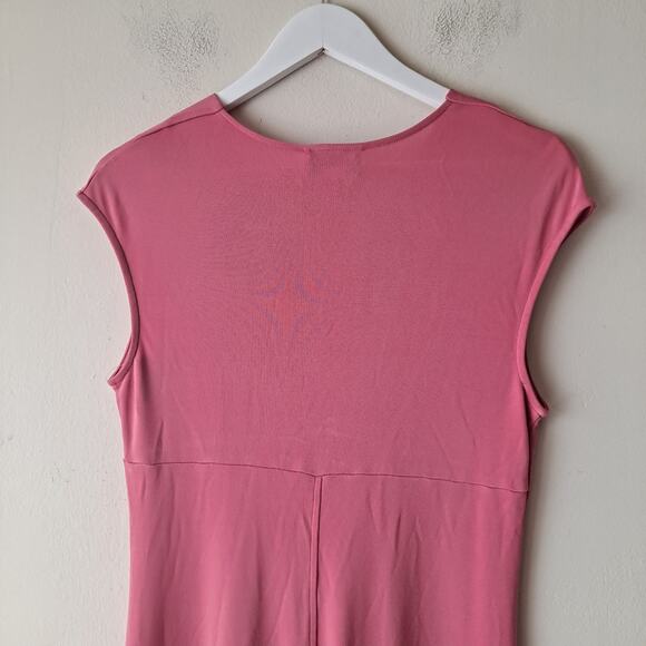 Talbots A-Line Dress Sleeveless Empire Waist A-Line Midi Pink Womens Size 12 - Picture 6 of 10